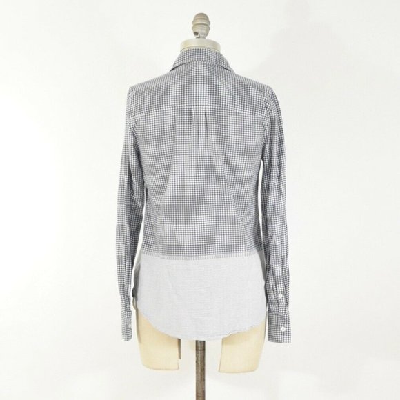 J.Crew Mixed gingham Print Popover Blouse - Picture 7 of 9